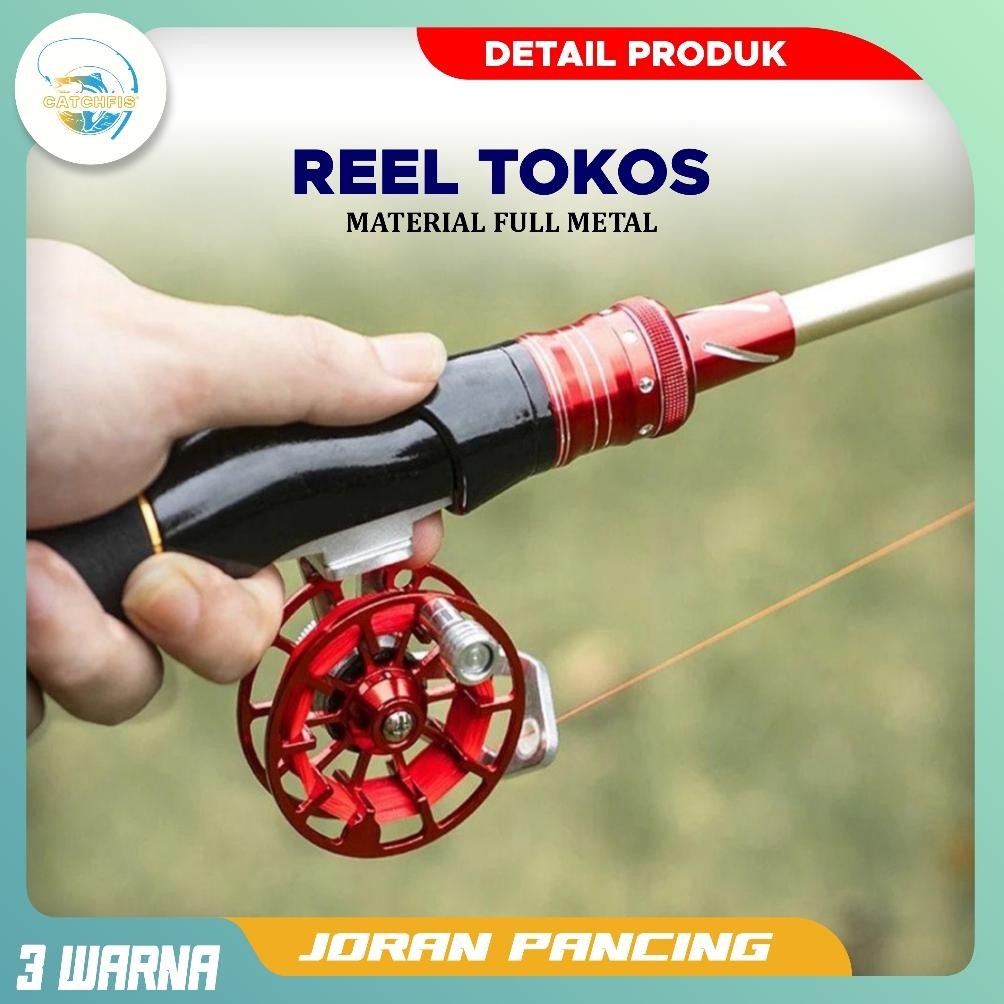Catchfis Reel Pancing Tokos Katrol Kerekan Pancing Fishing Material Full Metal Reel Tokos FD50
