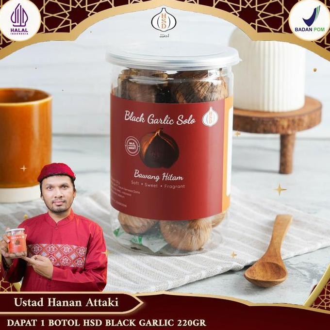 

Bawang Hitam Hsd 220 Gr Premium Spices Qc, 1 Botol - Asam Manis Unik - Black