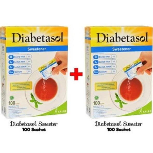 

Diabetasol Sweetener Gula Non Kalori 200 Sachet - Tanpa Kalori Dan Sukralosa Alami - Food