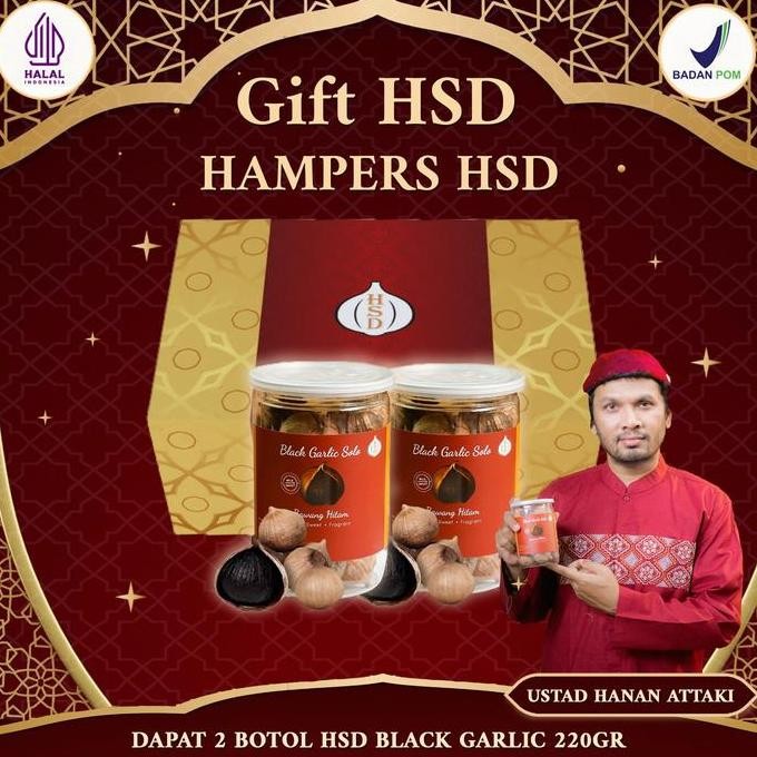 

Hsd Black Garlic Jumbo 220Gr 2 Botol | Special Edition Hampers Hsd - Gift, Hitam