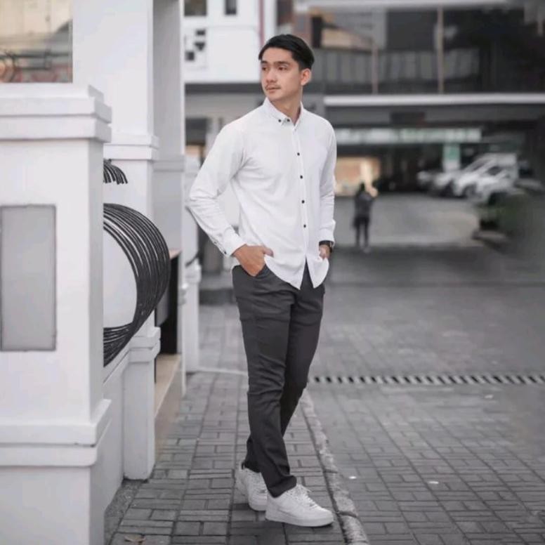 Viral Kemeja Hitam Pria Kemeja Polos Panjang Hitam Pria Kemeja Polos Formal Cowok Kemeja Maroon Leng