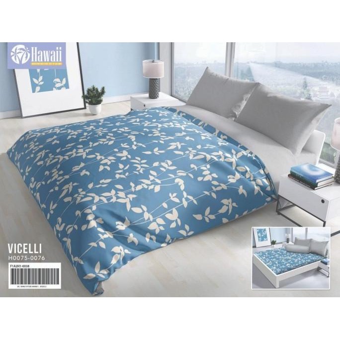 Bedcover & Sprei Set Hawaii King 180x200 Corak Vicelli