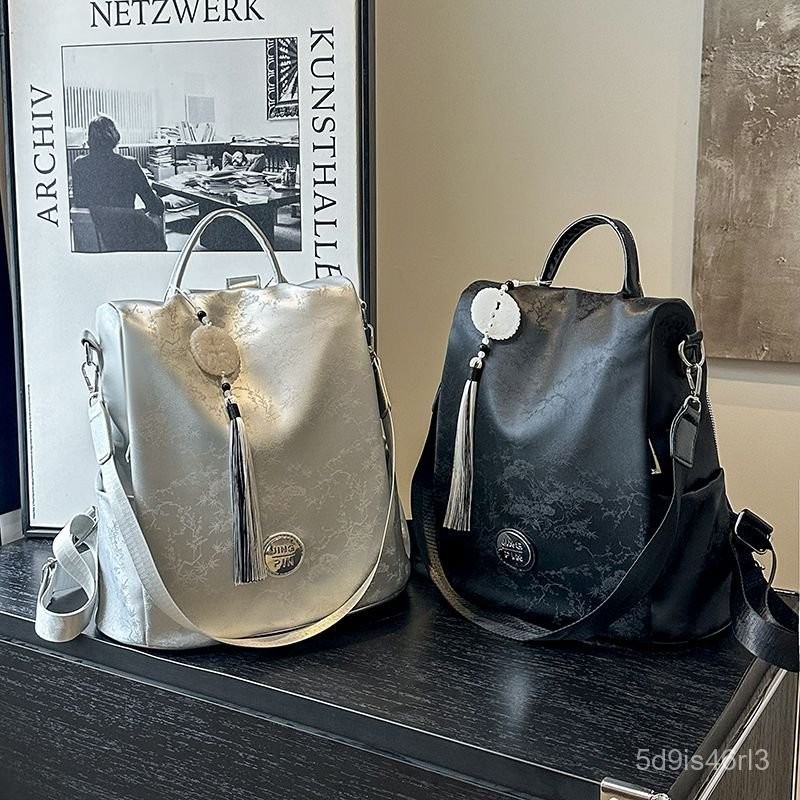 Ransel Gaya Cina Anti-Pencurian Tas Bahu Ganda