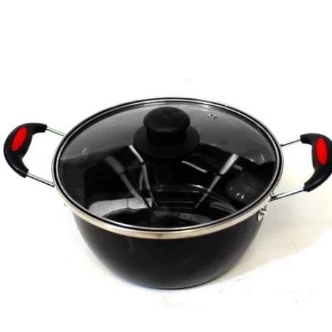 Qme- Panci Set Multifungsi Wajan Enamel  34Cm Atau 32Cm / Panci Kuah Enamel 22Cm /  Panci Susu Ename