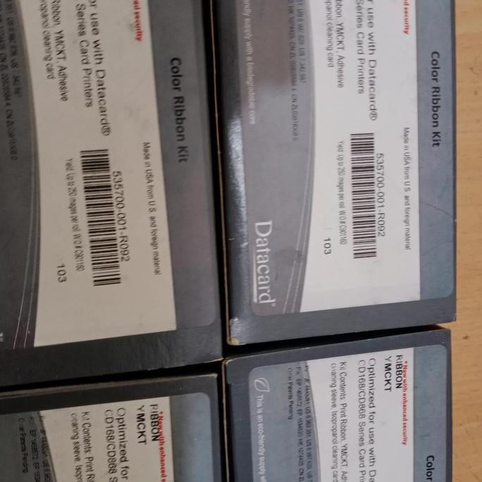 Ribbon Datacard Ymckt 535700-001-R092 New Stok