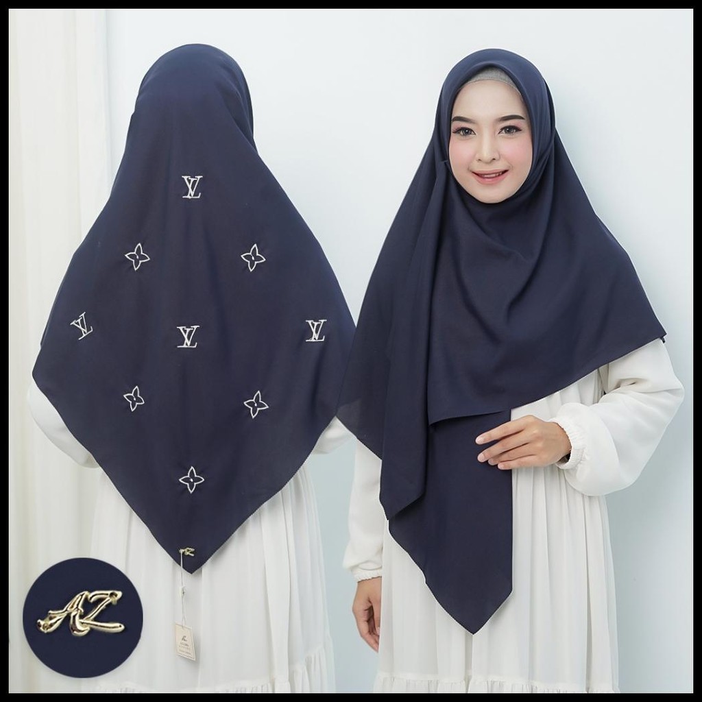 KERUDUNG BORDIR VOAL OSCARA SYARI /HIJAB SEGIEMPAT BORDIR SYARI OSCARA SYARI