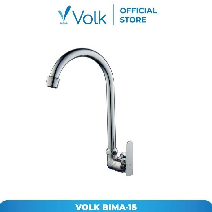 VOLK BIMA-15 KRAN AIR CUCI PIRING TEMBOK BABET / WALL SINK TAP ZINC
