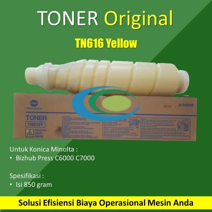 Toner Tn616 Yellow Konica Minolta Bizhub Press C6000/C7000 New Stok