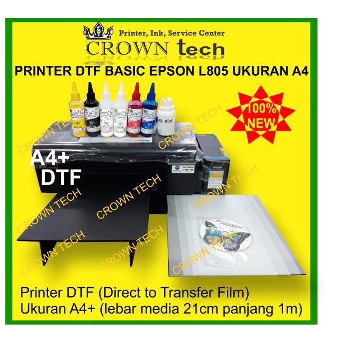 Epson L805 Modif Dtf Direct Transfer Film. Tinta Grow Ink New Stok