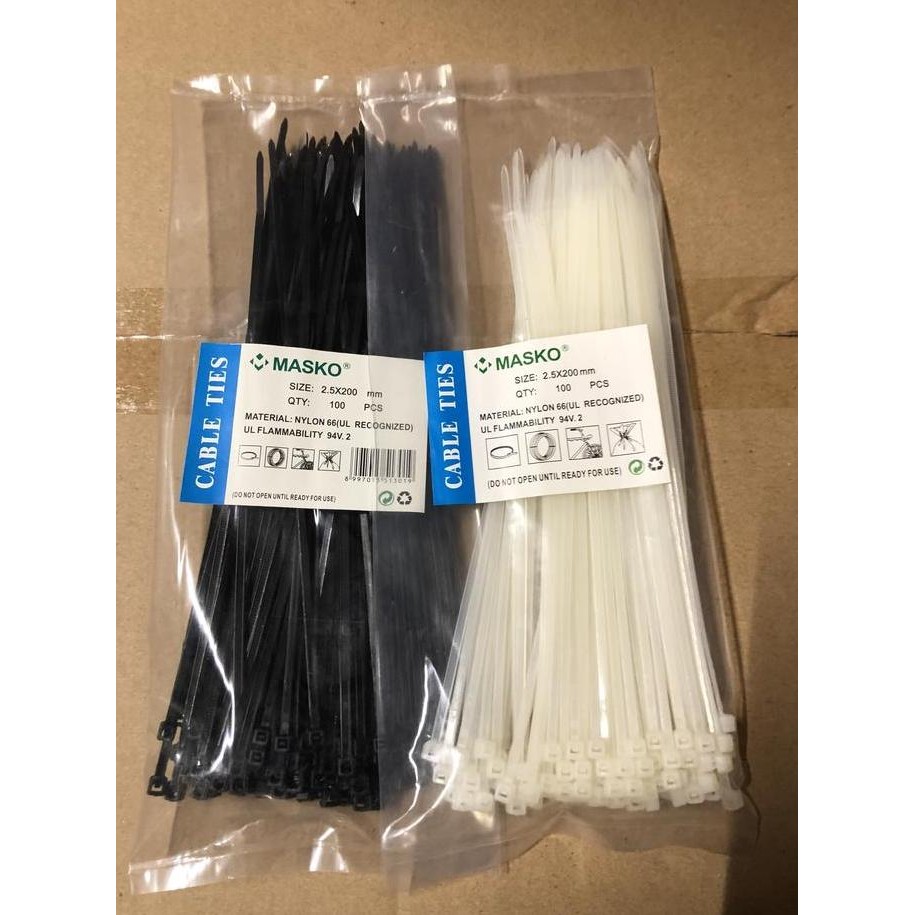 

Kabel Ties Tali Sabuk 200Mm 2.5 X 200 Mm 20 Cm Isi 100 Pcs Co