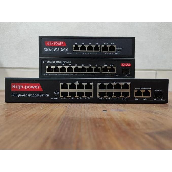Switch Poe Gigabit 8 Port + 2 Uplink & Sfp / Switch Poe 8 Port New Stok