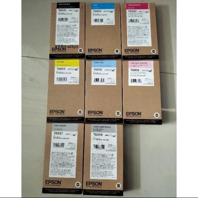 Tinta Epson T6031 T6032 T6033 T6034 T6035 T6037 T6039 Original New Stok