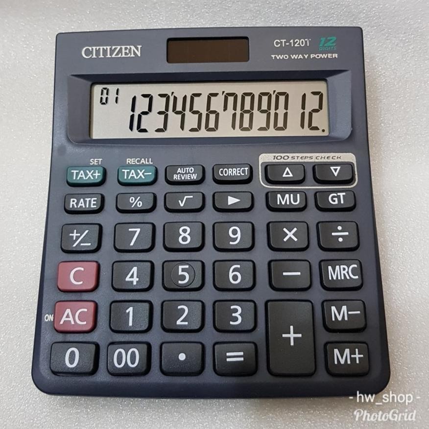 

Kalkulator Citizen CT 120 T . Kalkularor 12 Digit . Calculator murah