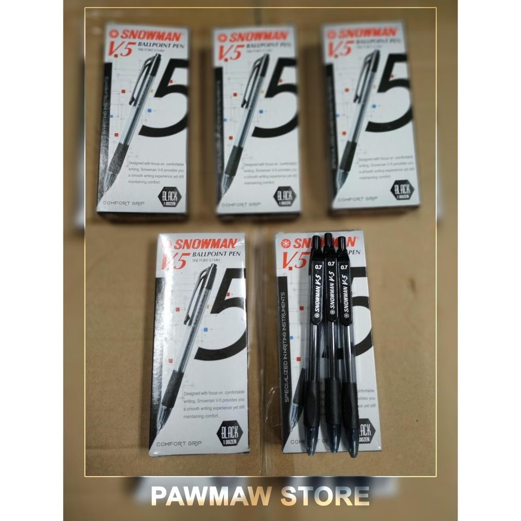 

Pulpen Snowman V5 HITAM ( PACK )
