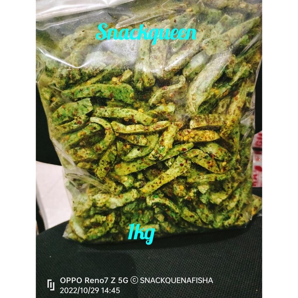 

Basreng baso goreng pedas bumbu cabe hijau isi 1kg