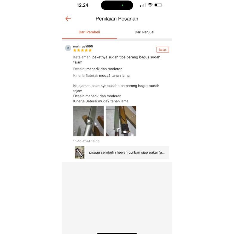 Golok Sem Sembelih Duralium 30CM Tajam Anti Karat