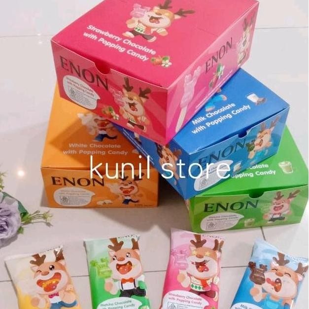 

Kaget Enon Chocolate With Popping Candy Dengan 4 Varian Strawberry Choco White Choco Milk Choco Matcha Choco Box 15 Psc 225G. Coklat Sna Makanan Cemilan Permen