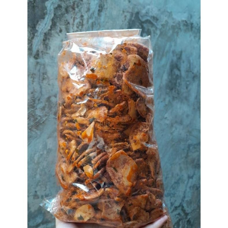 

Basreng Koin Pedas Daun Jeruk 1kg Kriuk Extra