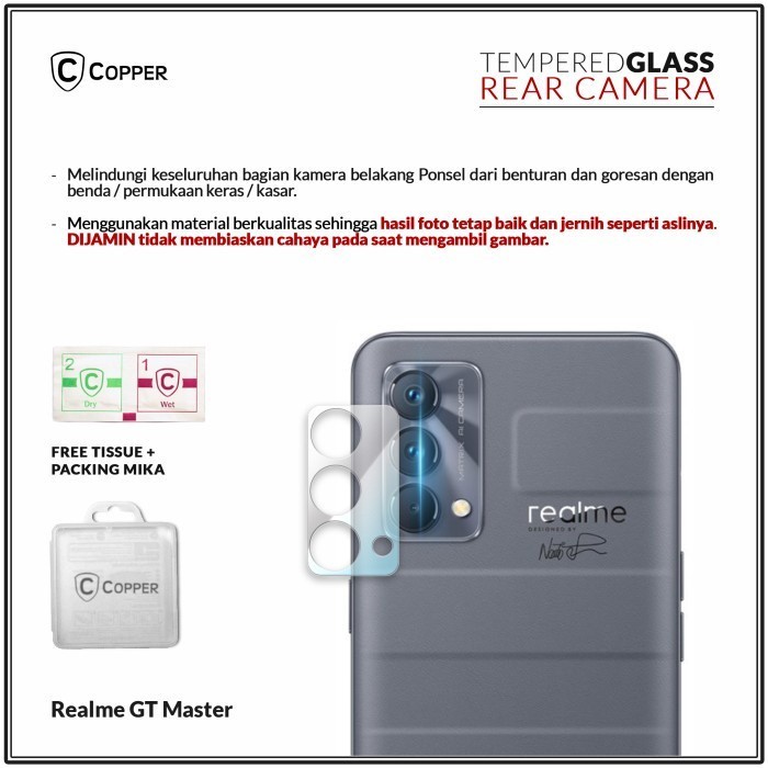 Realme GT Master - Copper Tempered Glass Kamera 3D
