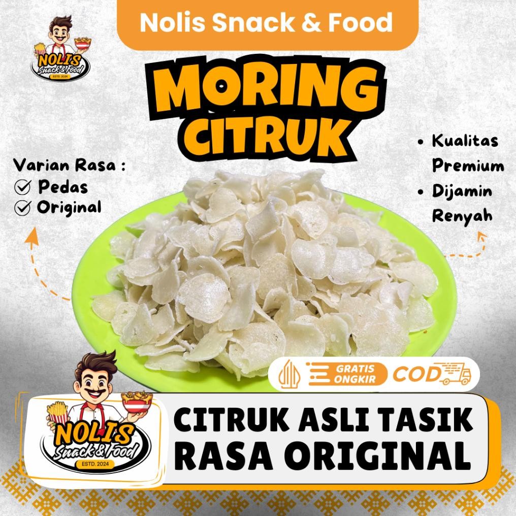 

500gr - Moring Citruk Kriuk Gurih Pedas Khas Tasikmalaya / Cemilan Molring Nolis Snack