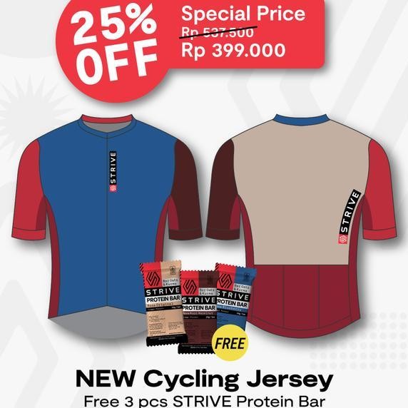 

Strive New Cycling Jersey By Sub Free 3Pcs Protein Bar