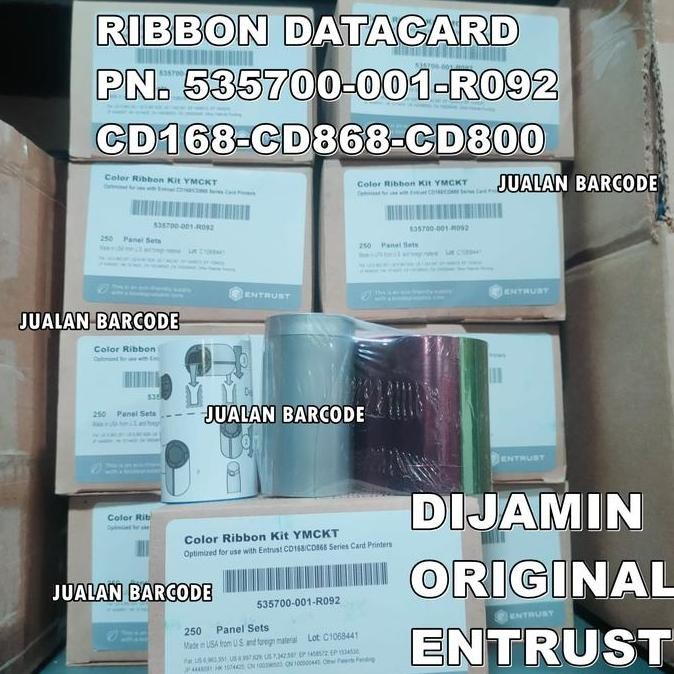 R092 Ribbon Warna Color Datacard Cd168 Cd 168 - Ymckt 535700-001-R092 New Stok