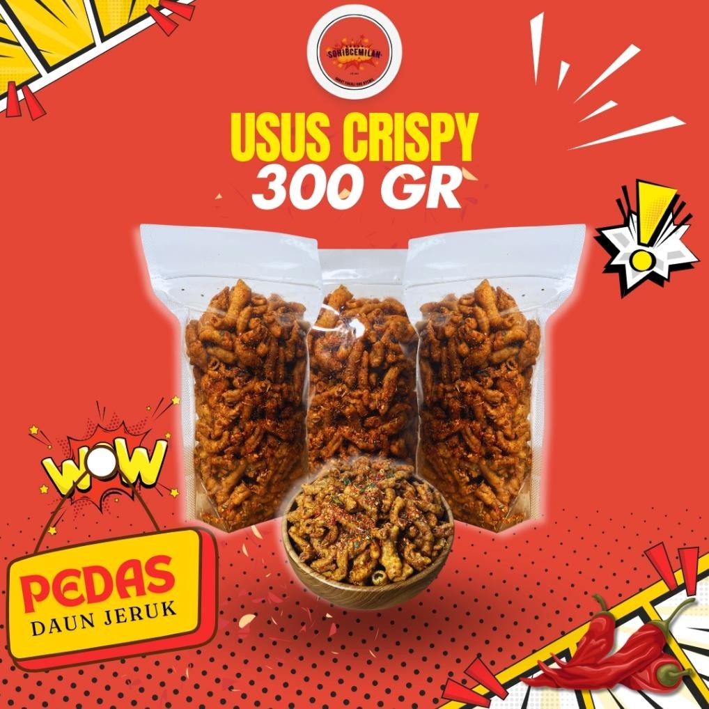 

Keripik Usus Ayam Crispy Pedas Daun Jeruk 300gr