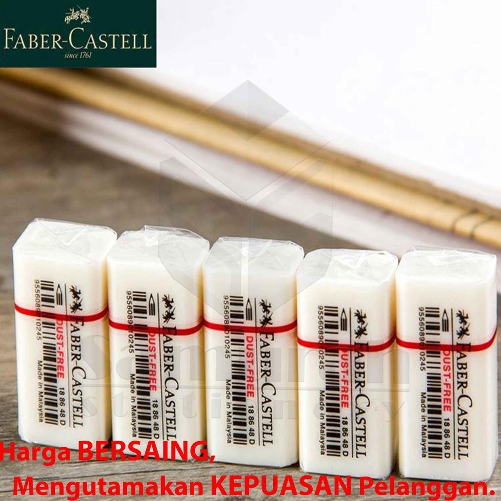 

Penghapus Pensil Faber-Castell Putih Kecil 1 Box isi 40 pcs / White Stip Eraser Dust Free / Hapusan Faber - Castell Warna Putih Pendek