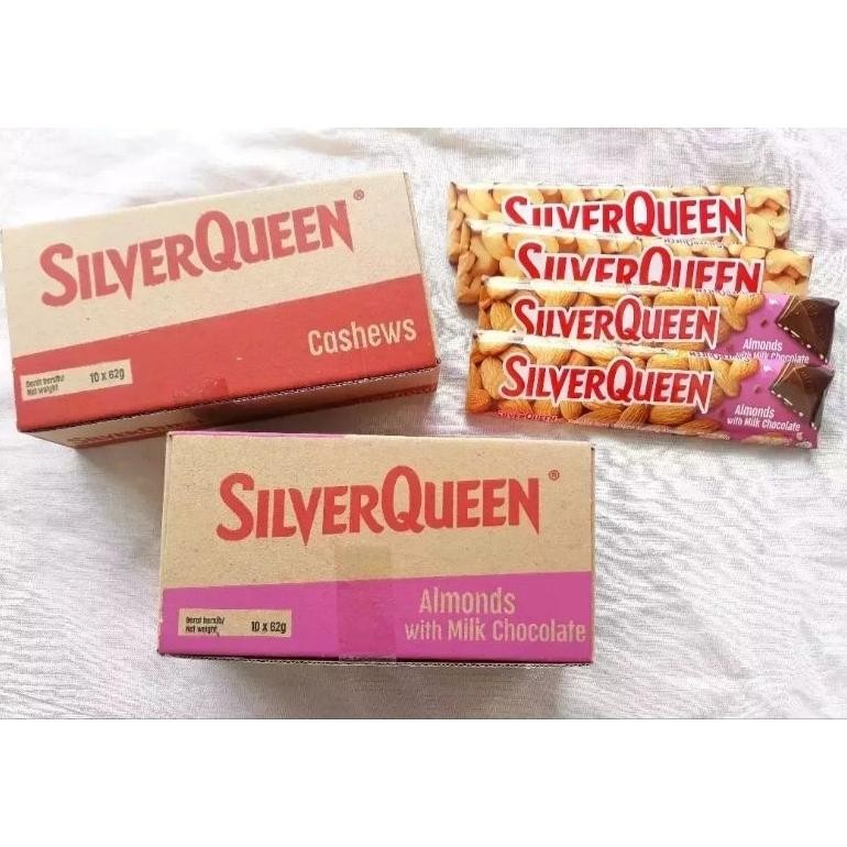 

10PC COKLAT SILVERQUEEN BESAR 55GR CASHEW MILK ALMOND 1 BOX