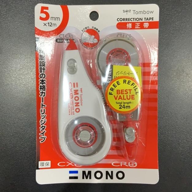 

TOMBOW Mono Correction Tape Cx5Cr5 + Refill Tip Ex Tip-Ex