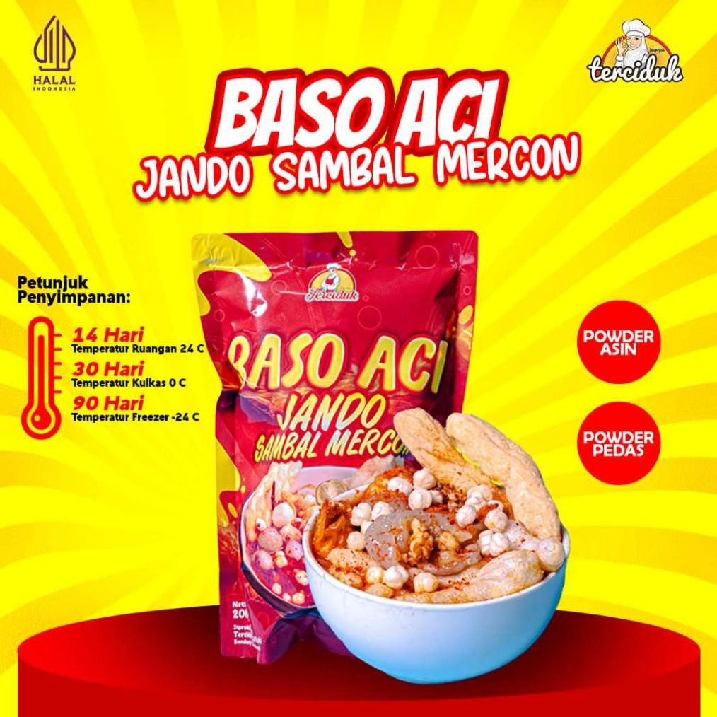 

Paket Hemat Baso Aci Jando Sambal Mercon Terciduk 5 Bungkus