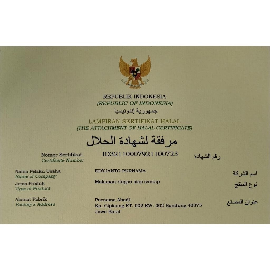 

Kerupuk Mentah Purnama Abadi 5 Kg Halal BPOM