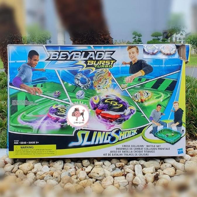 Beyblade Burst Turbo Slingshock Cross Collision Battle Set