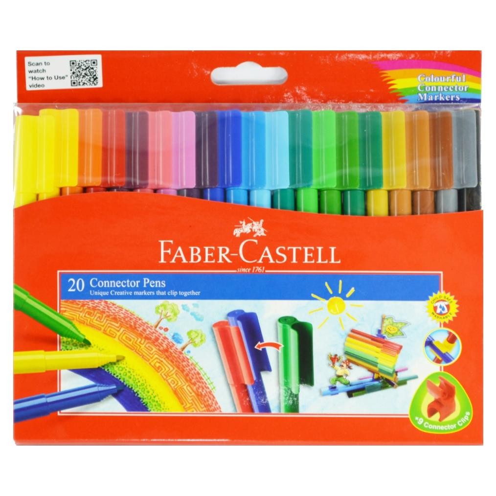 

Konektor Pen Faber Castell / Spidol Warna Kemasan 20 Warna / Connector Pen 20