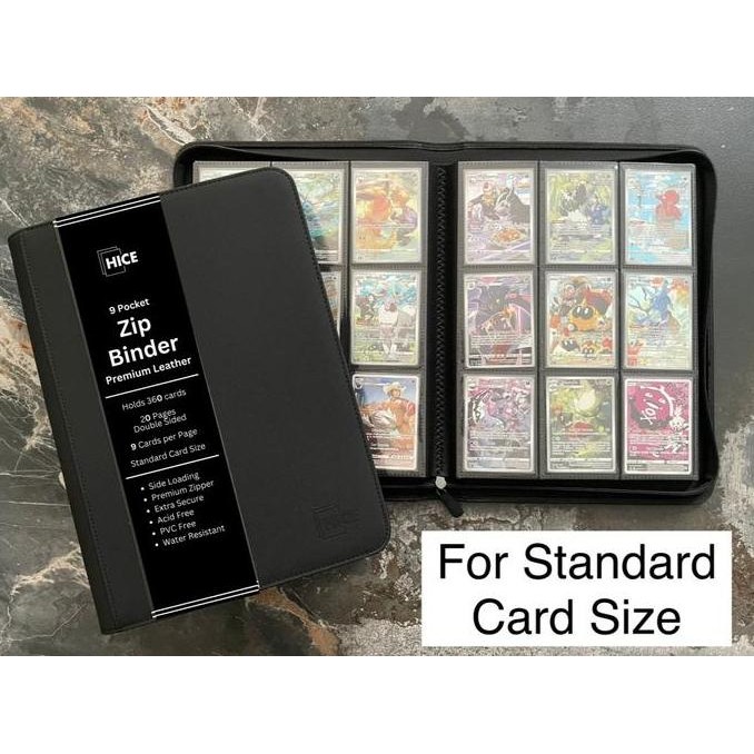 

HICE Premium Zip Album Card Binder 9 Pocket Binder Kartu Pokemon Magic lc
