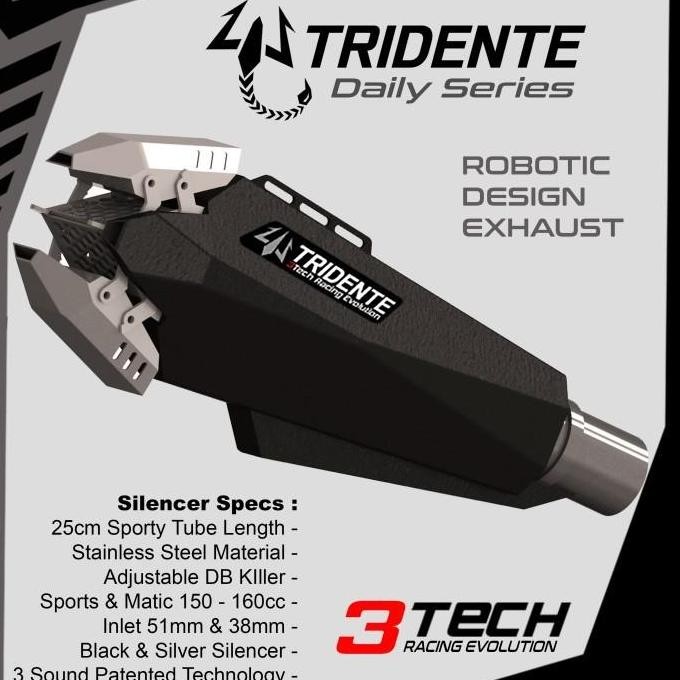 Sport 150Cc-160Cc Fullsystem Knalpot Tridente Scorpion Robotic Design Cbr150R Gsxr150 R15 Satria Fu 