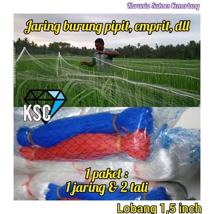 JARING BURUNG PIPIT LOBANG 1 1/2 INCH / JARING EMPRIT / JARING SAWAH