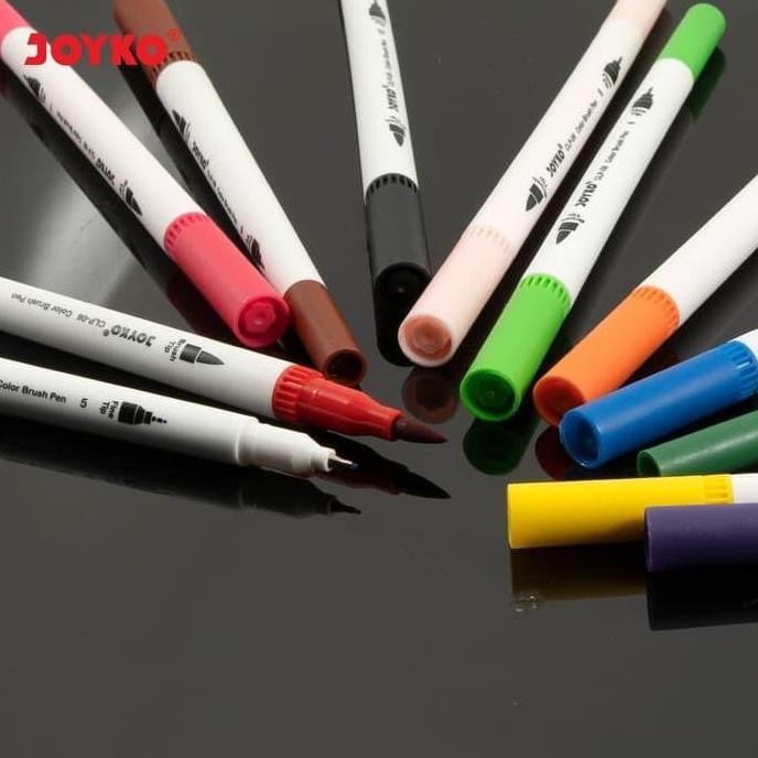 

Color Brush Pen / Marker CLP-06 JOYKO 12 Warna
