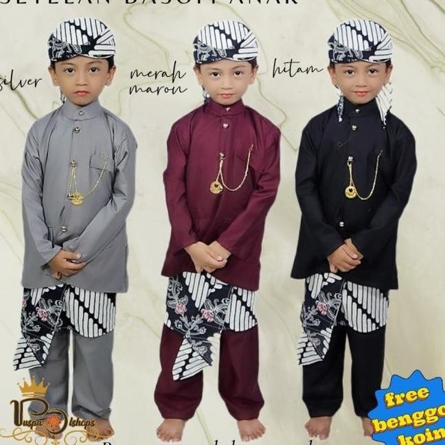 Basofi Anak Laki-Laki Baju Adat Jawa Paud, Tk,Sd,Smp