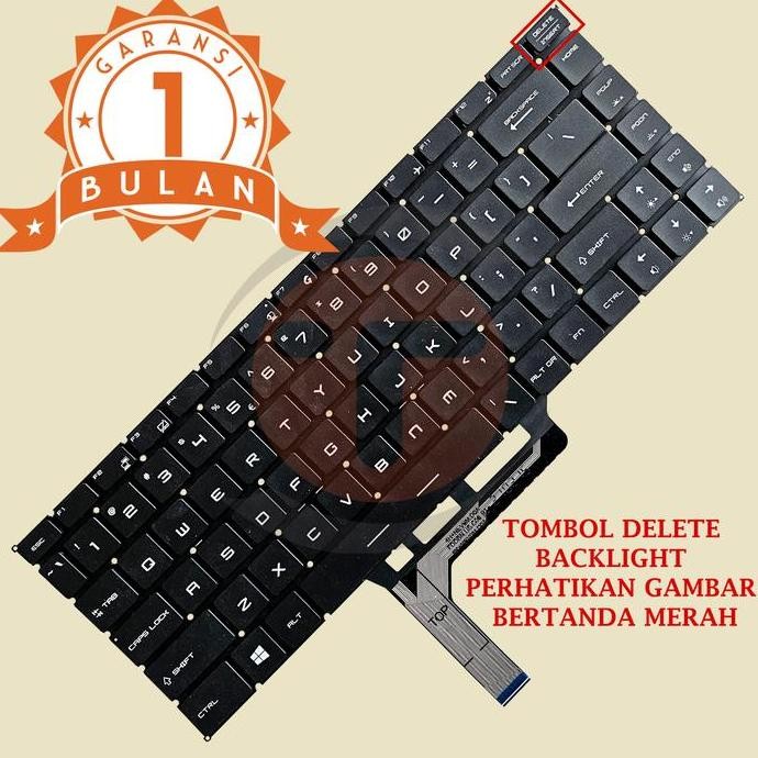 Keyboard Msi Modern 14 A10Rb A10M A10Ras Ms-14B3 Msi Ps42 Backlight New Stok