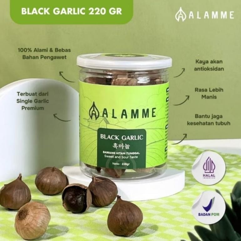 

Premium Black Garlic Bawang Hitam Tunggal Alamme 220gr