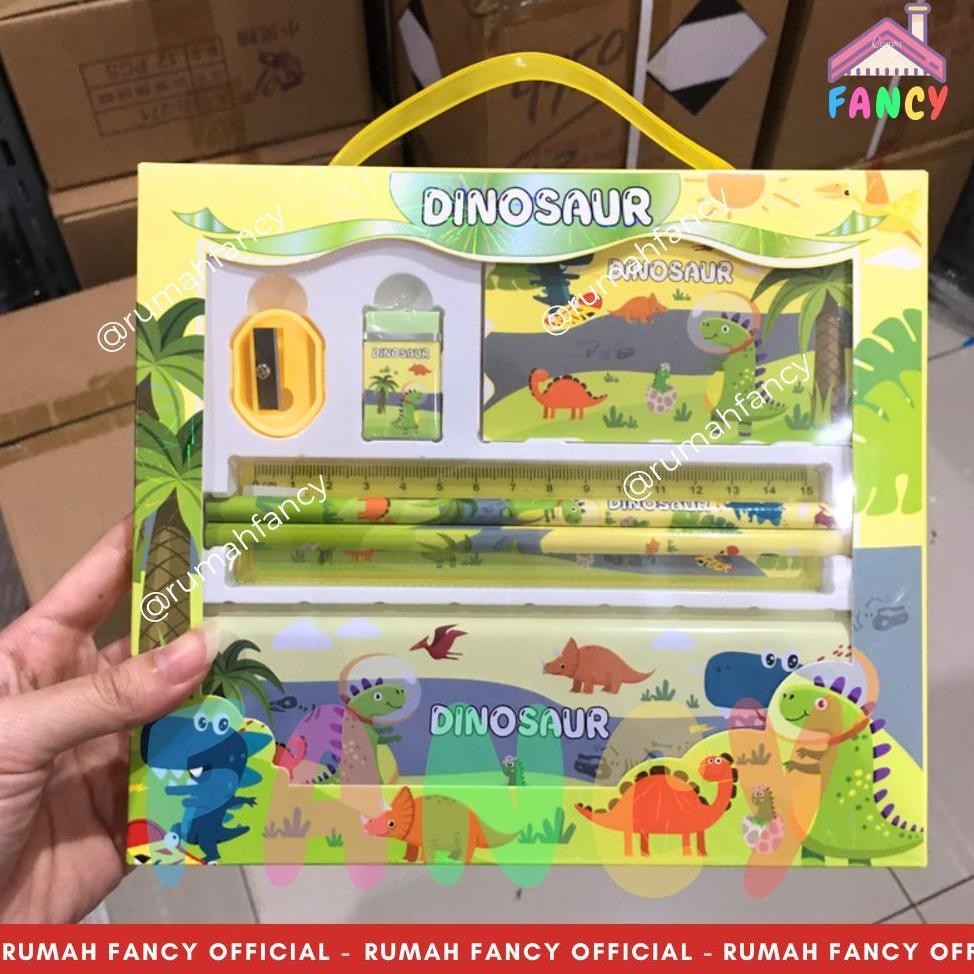 

[FREE PACKING DUS] Paket Alat Tulis/ Study Set Fancy Jinjing YOYO 8002A Animal Sea / Dino Jungle / Astronout / Animal World
