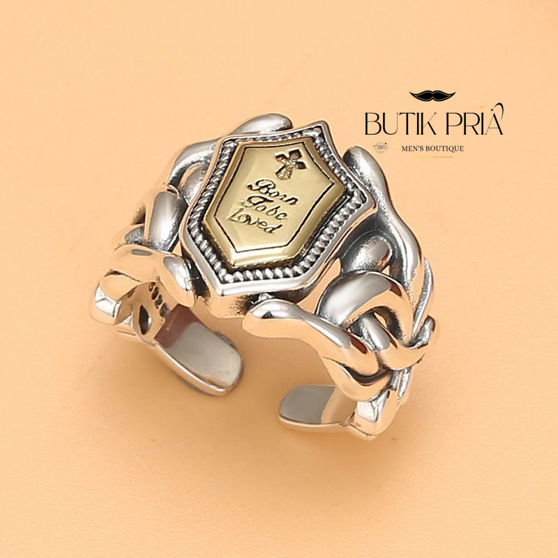 Ring Hip Hop Punk Personality Bold Men's Accessories Silver Open Ring
