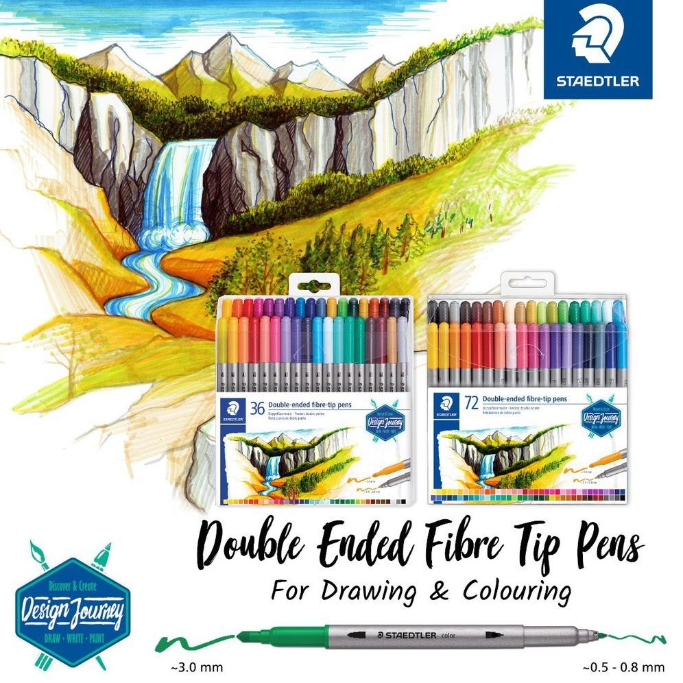 

Asaba Bandung - Staedtler Double-ended Fibre Tip Pens - 36pcs