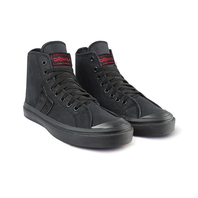 Sepatu Dorks - Classic High Full Black Sepatu Snekers Casual Pria Wanita Shoes