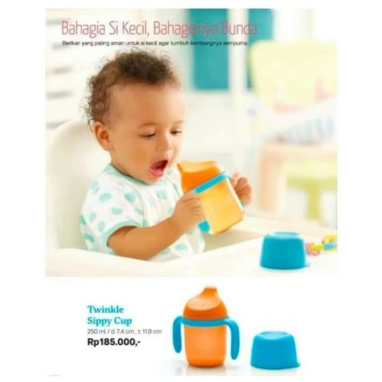 Promo Tupperware Twinkle Sippy Cup 1Pc Botol Minum Bayi Wadah Tempat Air Baby Mpasi Anak Kecil Murah