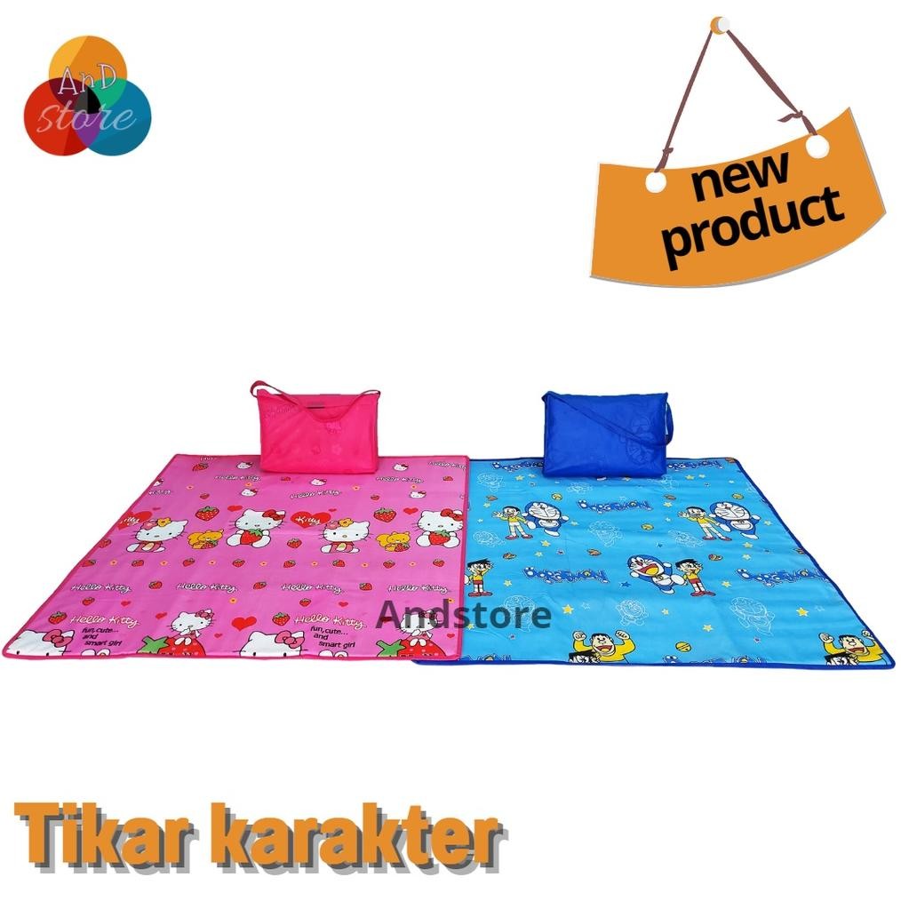 KARPET KARAKTER-TIKAR KARAKTER -KASUR LANTAI dan SET BANTAL-GULING ANAK KARAKTER HELLOKITTY-DORAEMON
