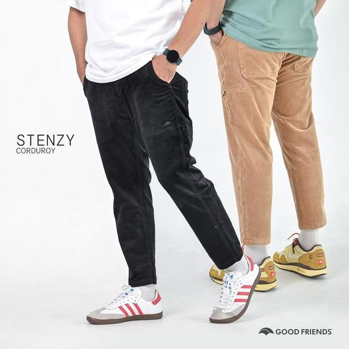 Celana Corduroy Stretch Pria STENZY Goodfriends Kain Lembut