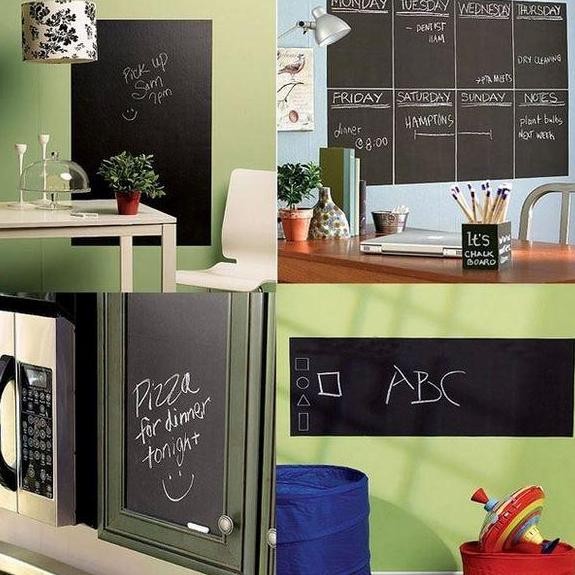 

2M vinyl blackboard chalkboard papan tulis tempel kapur stiker dinding ns