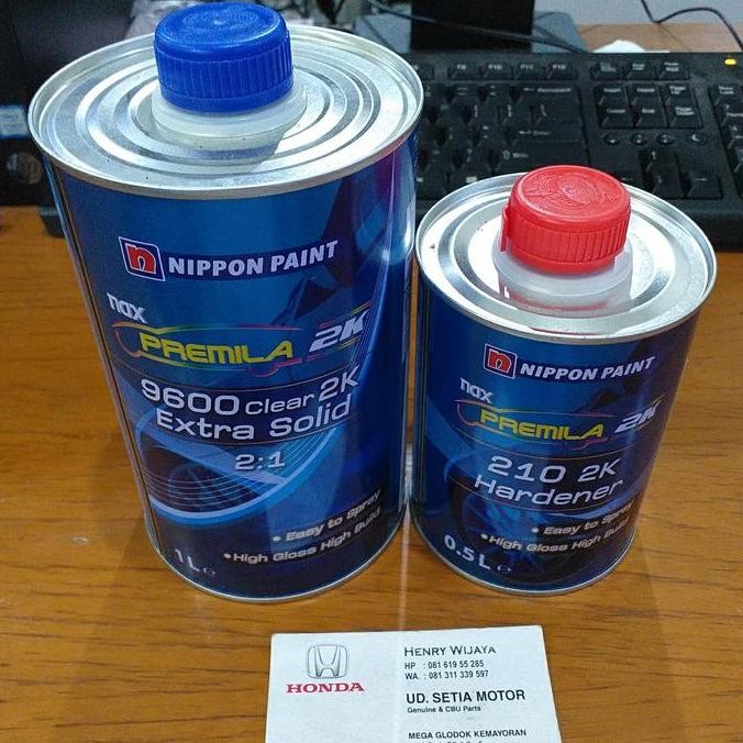 Premila 9600 Top Coat Clear Hardener 1,5L Set Original Nippon Paint Harga Bersaing